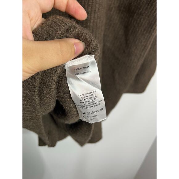 Quince 100% Cashmere Cardigan Sweater Small Soft Brown Button Front Boxy - Picture 6 of 6